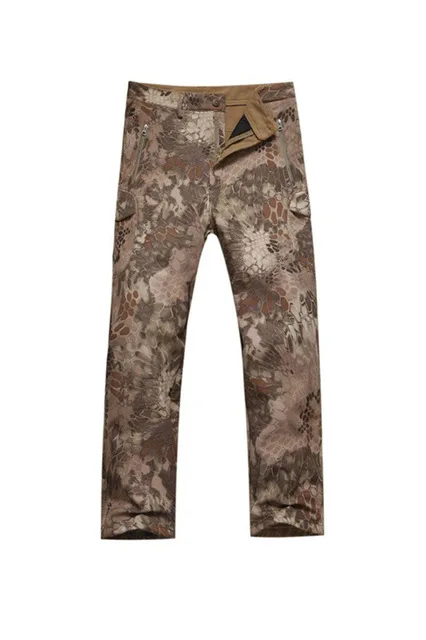 Высокое качество водонепроницаемая ветрозащитная армейская одежда мягкая оболочка Военная Тактическая камуфляжная куртка набор охотничьи куртки и брюки - Цвет: highlander pants