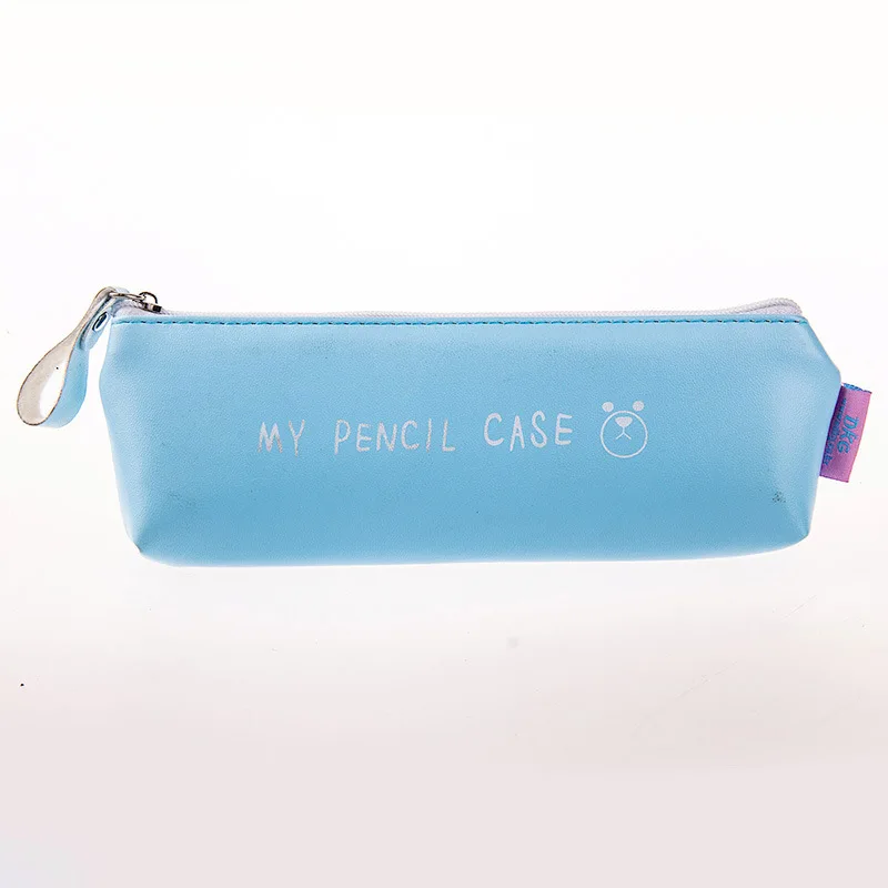 1 шт. Ins Простой Модный комплект одежды на молнии, платье в черно-белую полоску из искусственной кожи чехол подарок пенал для карандашей Карандаш Чехол Карандаш сумка, школьные принадлежности канцелярские товары - Цвет: Красный
