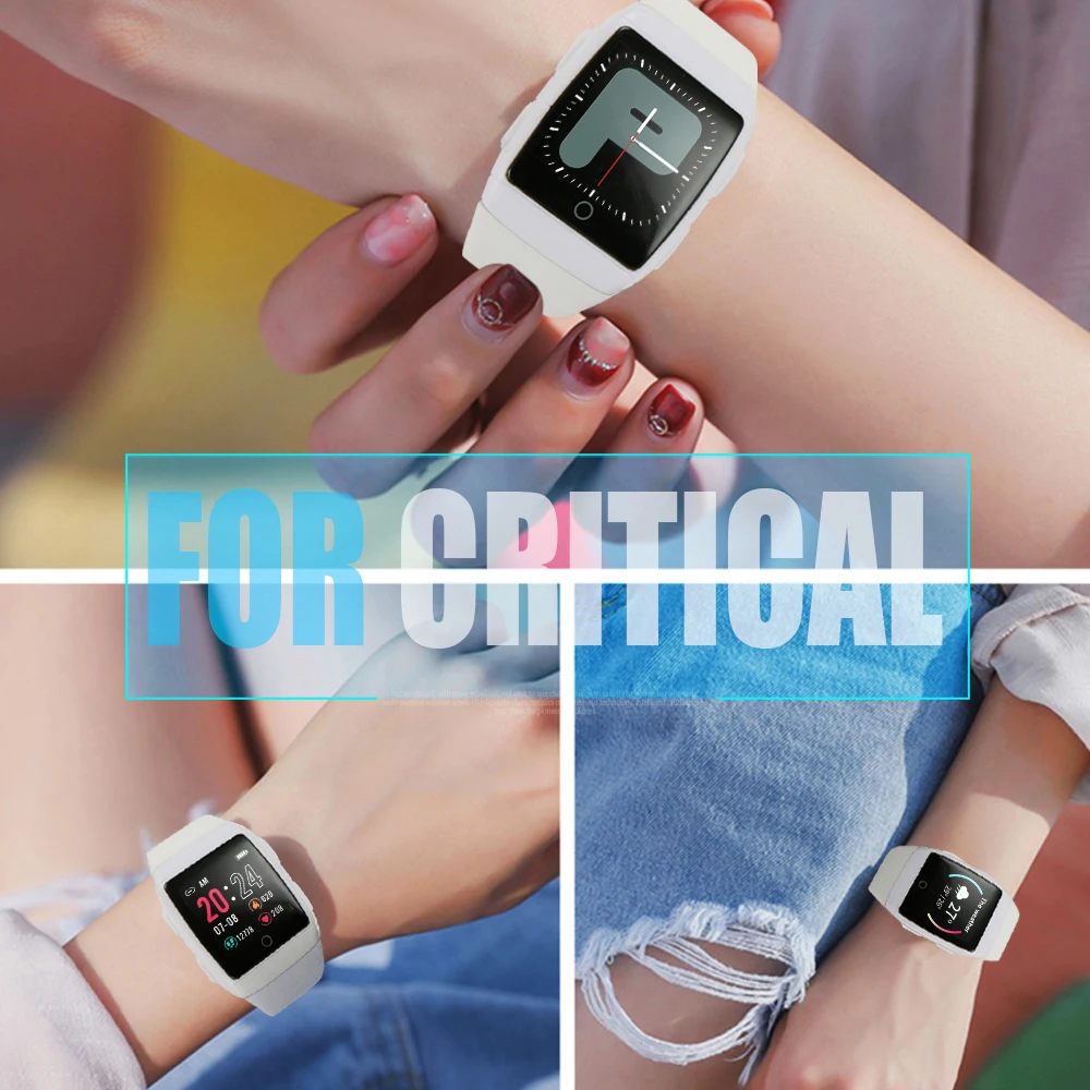 Smart Watch KIDS IP68 Waterproof Touch Fitness Tracker Blood Pressure Smart Clock Women Long Standby Time Smartwatch for student