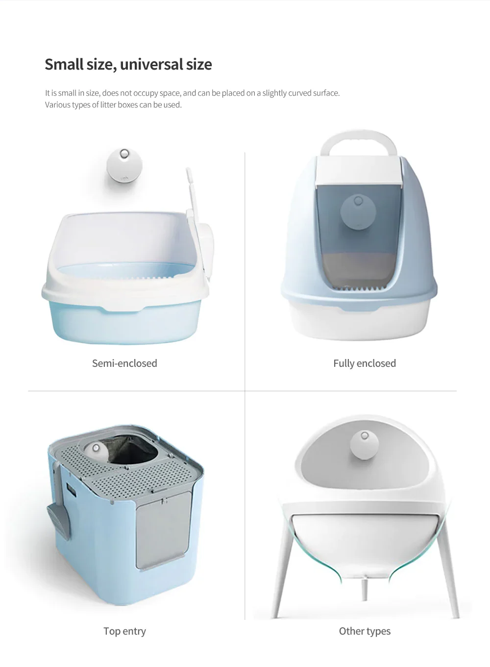 Intelligent Smell Purifier Cat Litter Box Deodorant Partner Pet Deodorizer Small size, universal size