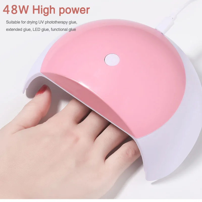 48w UV Nail Dryer Lamp With Automatic Sensor 15 LED Light For All Gels 60s 120s Professional Manicure Pedicure Epuipment | Красота и