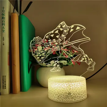 

Demon Slayer Agatsuma Zenitsu Figure 7 Colors Night Light Anime for Children Bedroom Decor Cool 3D Led Table Lamp App Control