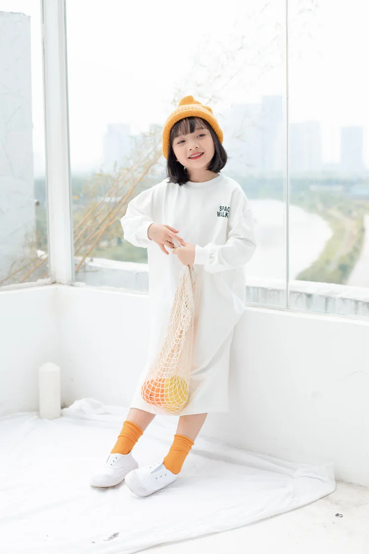Mother Daughter Letter Print Long Dress Autumn Cotton Sweaters Family Matching Shirts Mama Bear Baby Bear Shirt Like Mum Clothes