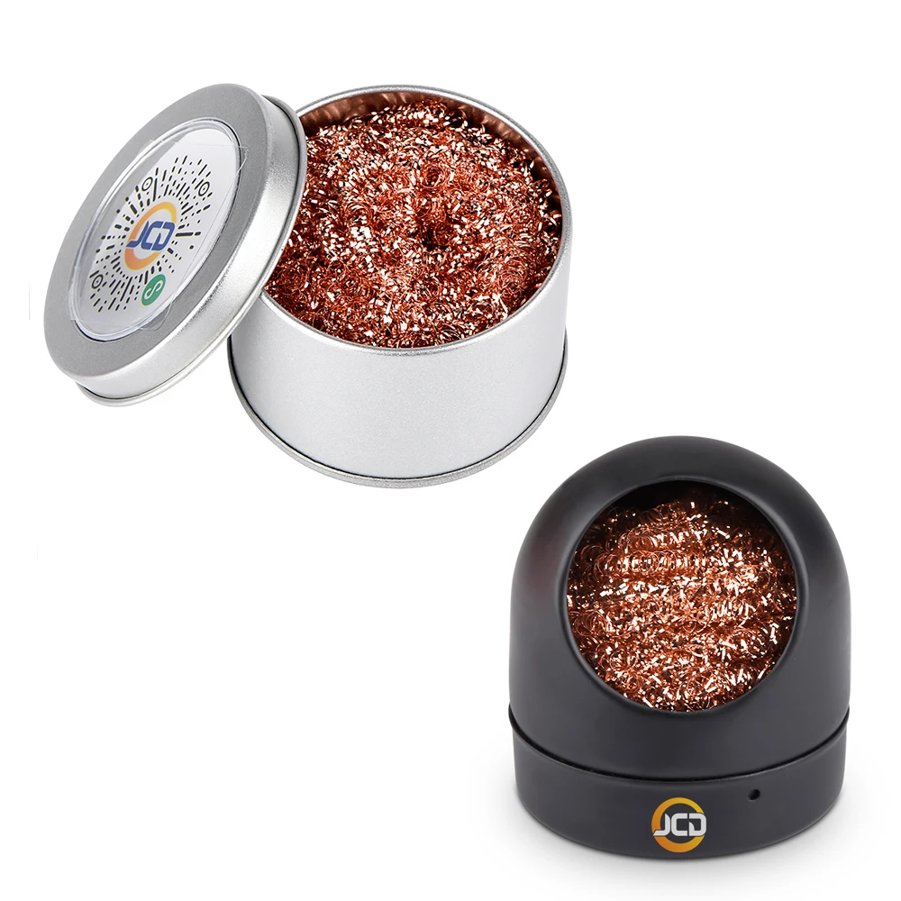 

JCD Soldering Iron Tip Cleaning Mesh Filter Welding Solder Nozzle Cleaner Copper Wire Ball Clean Ball Dross Box Cleaning Ball