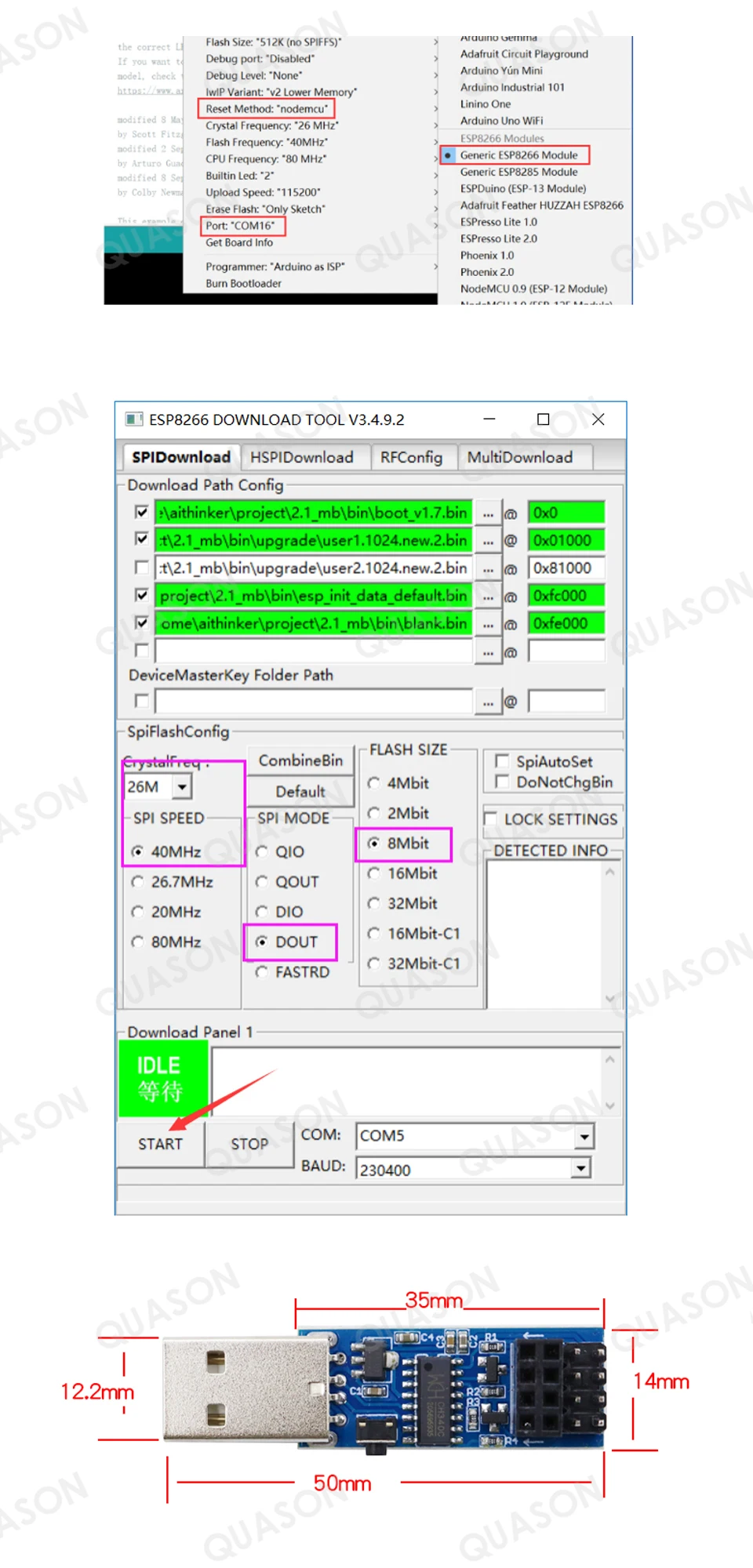 Ha220189399c64fd9aca0b7c0c2b28ca3L ESP8266 ESP-01/ESP-01S Adapter modułu WIFI Pobierz zestaw debugowania Link CH340C dla Arduino IDE USB do ESP8266 ESP-01s Zestaw do samodzielnego montażu
