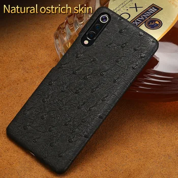 

Original Ostrich Leather Phone Case For Xiaomi Mi 9t pro 9 SE Max 3 cover For Redmi K20 pro 7A note 7 5Plus 4x note 5 accesorios