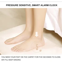 High Quality Soft Carpet Alarm Clock Digital Screen Smart Digital Display Pressure Sensitive Rug For Home Decoration lazy alarms 1