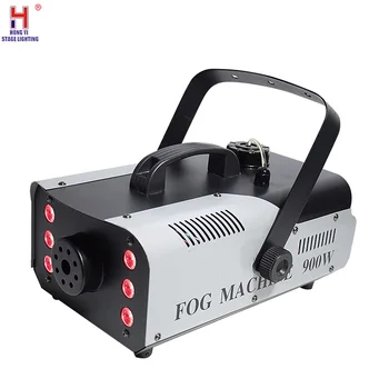 

High Quality 900W RGB LED Fog Stage Effect Smoke Machine Remote Control Smoke Machine Disco Stage Lighting Fog DJ Equipment
