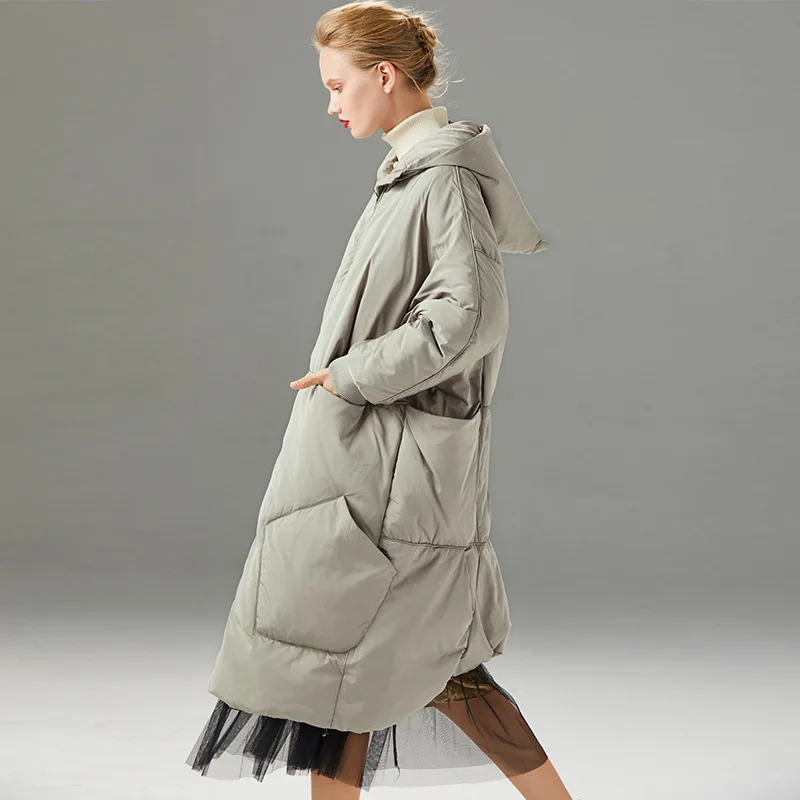 QianMuKa 90% White Duck Down Jacket Women Clothes Winter Down Coat Women Hooded Korean Puffer Jacket Women Warm Parka 199027 YY2117 - Цвет: QianMuKa