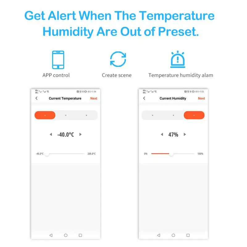 Tuya Smart Life WiFi Temperature & Humidity Sensor Bluetooth-compatible Thermometer With LCD Display For Alexa Google Home