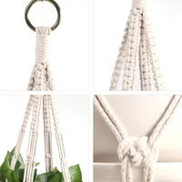 Handmade Macrame Plant Hanger Plant Hanger Flower Pot Planter Hanger Wall Decor Courtyard Garden Hanging Planter Hanging Basket 4