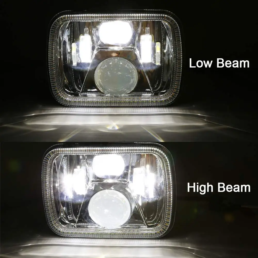 Точечные 5x7 светодиодные фары 7x6 Hi/Low Led герметичный луч для Jeep Wrangler YJ Cherokee XJ Chevy Toyota
