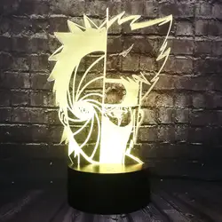Uchiha Obito Наруто Какаши украшение на день рождения Аниме Лава мультфильм 3D настроение лампа светодиодный фонарь-ночник для мальчика праздник