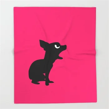 

Angry Animals Chihuahua Throw Blanket Warm Microfibe Sofa Bedding is Comfortable and Warm