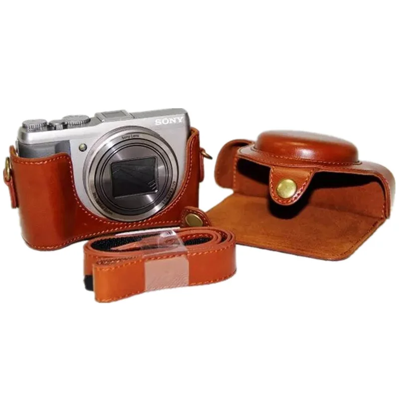 PU Камера кожаный чехол Обложка для sony DSC-HX60 DSC-HX50V HX60 HX50V HX30 сумка-чехол для камеры с плечевым ремнем