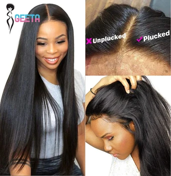 Hd Lace Frontal Wig 13x6 Lace Front Wig Human Hair 30Inch Bone Straight Transparent Lace Human