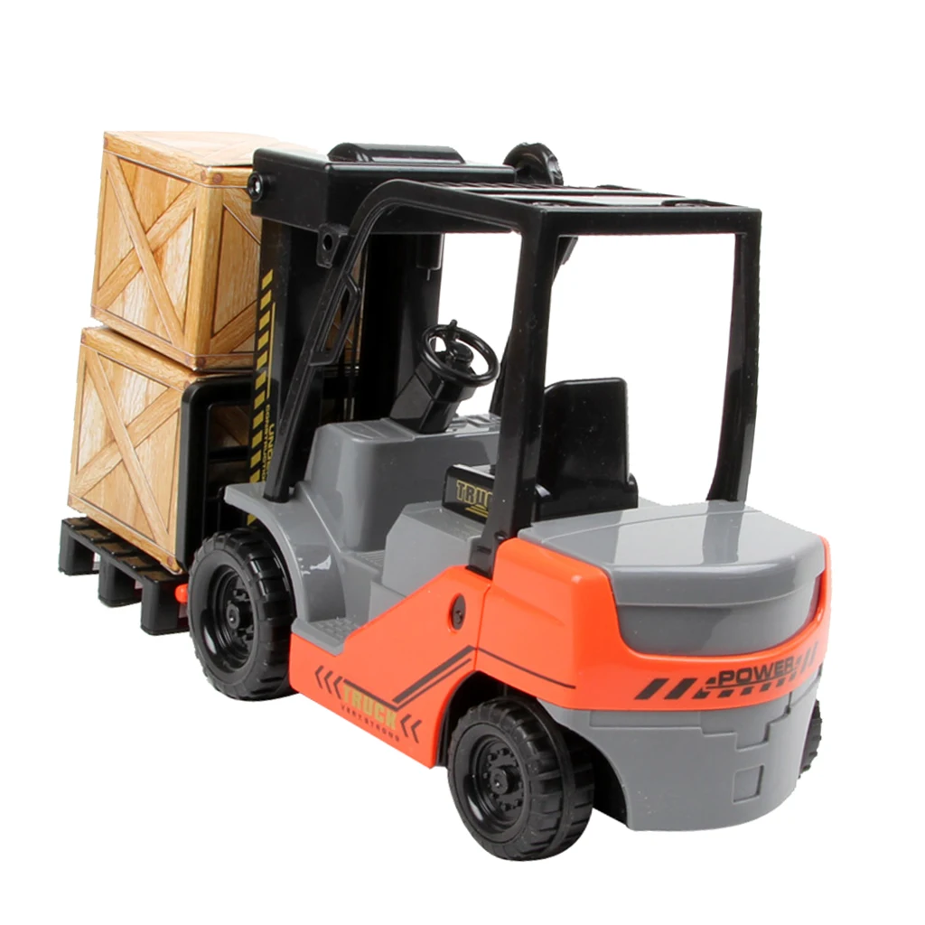 Miniature 1:22 Plastic Fork Lift Truck Engineering Vehicle Toy Gift
