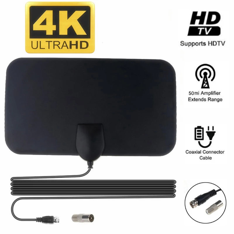ТВ-антенна 2021 8K 25 дБ высокое коэффициент усиления HD TV D Box цифровой усилитель