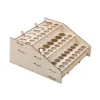 64 Pots Wooden Craft Paint Rack Miniatures Organizer Brush Paint Holder for DIY Art Painting Spraying Hobby Tools Bottle Shelf 6