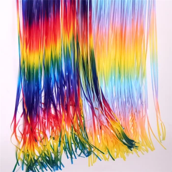

Macaron Fringe Tinsel Curtain Wedding Birthday Party Backdrop Curtains Baby Shower Photo Booth Wall Drapes Decoration