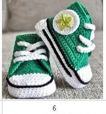 QYFLYXUEQYFLYXUE- Baby crochet sneakers first walk shoes kids sport handmade tennis booties cotton 0-12M 10pairs/lot custom