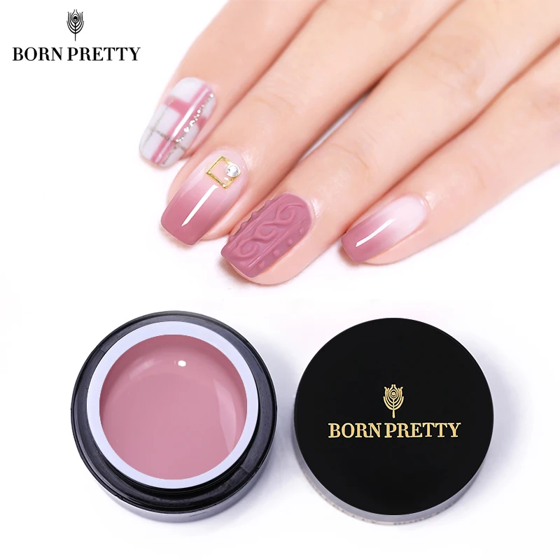BORN PRETTY 3D гель для ногтей 5 мл микро-резьба 2 в 1 Блестящий УФ-гель лак отмачиваемый