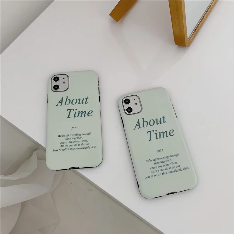Ins с простым текстом бобы зеленый чехол для телефона для iPhone 11 11Pro MAX X XS XR XS MAX 6s 6 7 8plus высокое качество IMD чехол для телефона