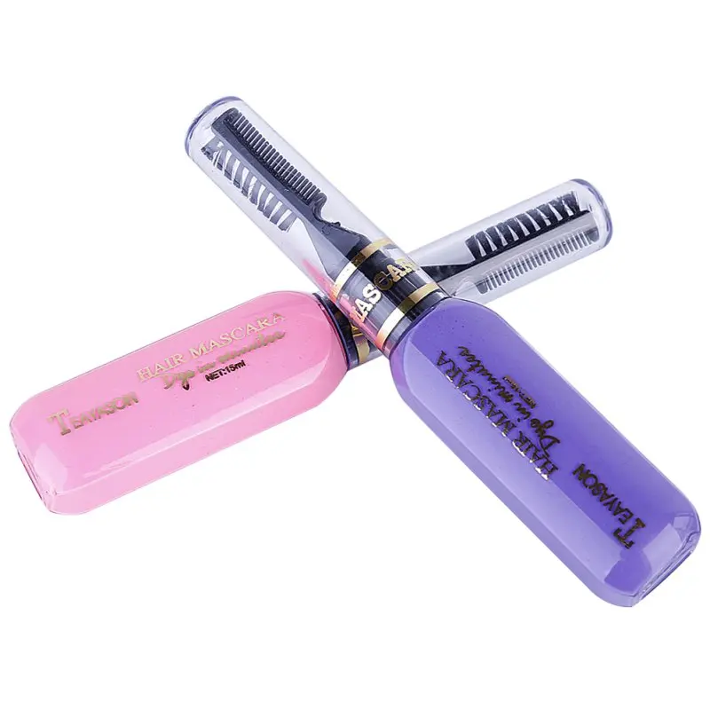 Professional Hair Color Mascara Disposable Dye Multi-color Non-Toxic Temporary Magic Comb Private Label