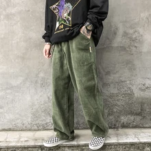 Мужские повседневные брюки, осень и зима, Новые Ретро хлопковые вельветовые повседневные брюки, молодежная индивидуальная модная мужская одежда