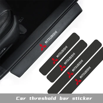 

Car Styling Car Door Sill Cover Carbon Fiber Waterproof Protector Sticker For Mitsubishi Ralliart lancer Outlander Galant Pajero
