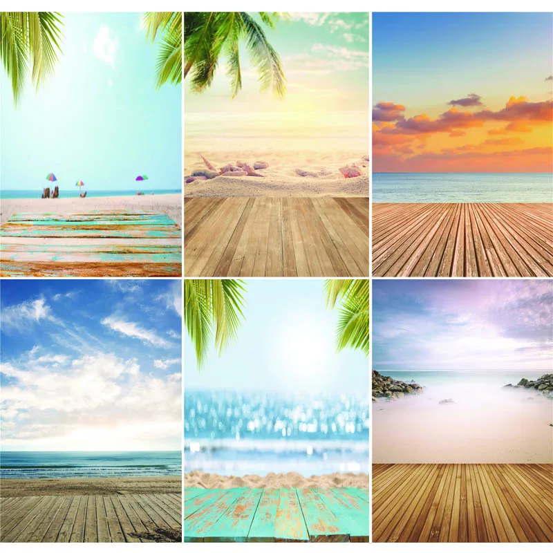 

Vinyl Custom Photography Backdrops Prop Beach and Blue Sky Theme Photography Background J20228-30
