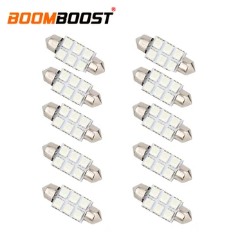 

Car Festoon Led Light 10 pcs BLUE Light 5050 36mm 6 SMD Universal 6 LED 12V High Bright