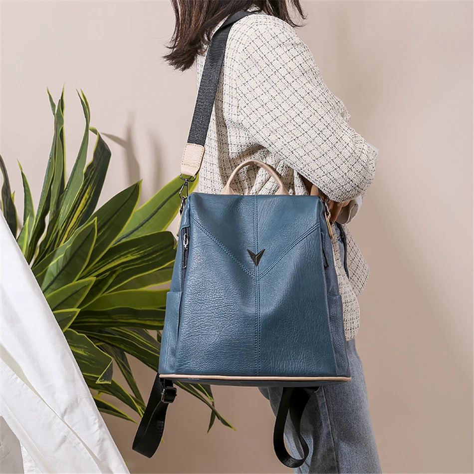 Элегантные женские рюкзаки с защитой от кражи Mochila Feminina, повседневные школьные сумки через плечо для женщин, водонепроницаемый рюкзак для путешествий