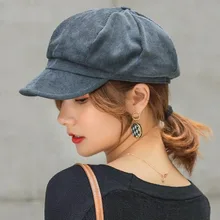 Берет для женщин осень зима восьмиугольная кепка шляпы стильная художница кепка газетчика капот