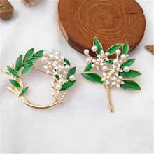 Gardenia pearl brooch creative simple female brooch accessories holiday costumes clothing accessories