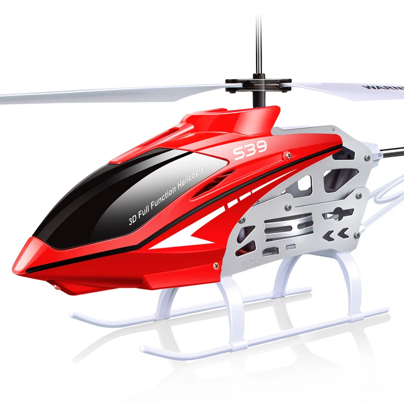 RC вертолет S39 2 4 GHz 3CH с гироскопом Led мигающий алюминиевый Анти шок пульт