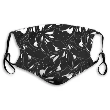 

Whale Orca Killer Protective Mask with Gasket Disposable Water Repellent Multilayer Filter Adult Sunscreen Large Mask S