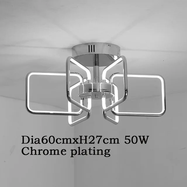 Chrome Dia600mm Позолоченные/хромированные современные светодиодные подвесные светильники для гостиной, столовой, lampara tehco home Deco, 110 В, 220 В, подвесной светильник - Цвет корпуса: Chrome Dia600mm