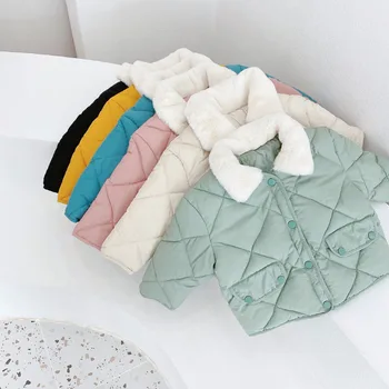 

Benemaker Children Clothing Bomber Jacket For Girl Boy Windbreaker Fur Collar Parka 2-10T Kids Clothes Cotton-Padded Coat NA210