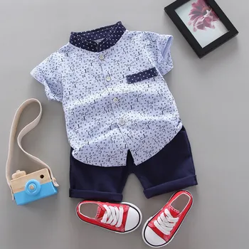 

Short Sleeve Letter Gentleman T-shirt Tops Newborn Baby Boy Clothes Summer Fashion Cotton Shorts Casual Toddler Boys Outfits