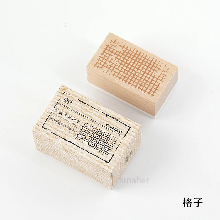 Vintage Basic grid number alphabet decoration stamp wooden rubber stamps for scrapbooking stationery DIY craft standard stamp - Цвет: B