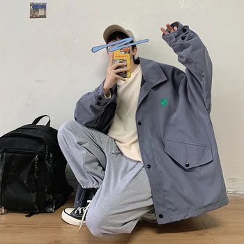 

2020 new personality fashion embroidered loose casual jacket trend coat men jaket reggae Favourite discount Free shipping