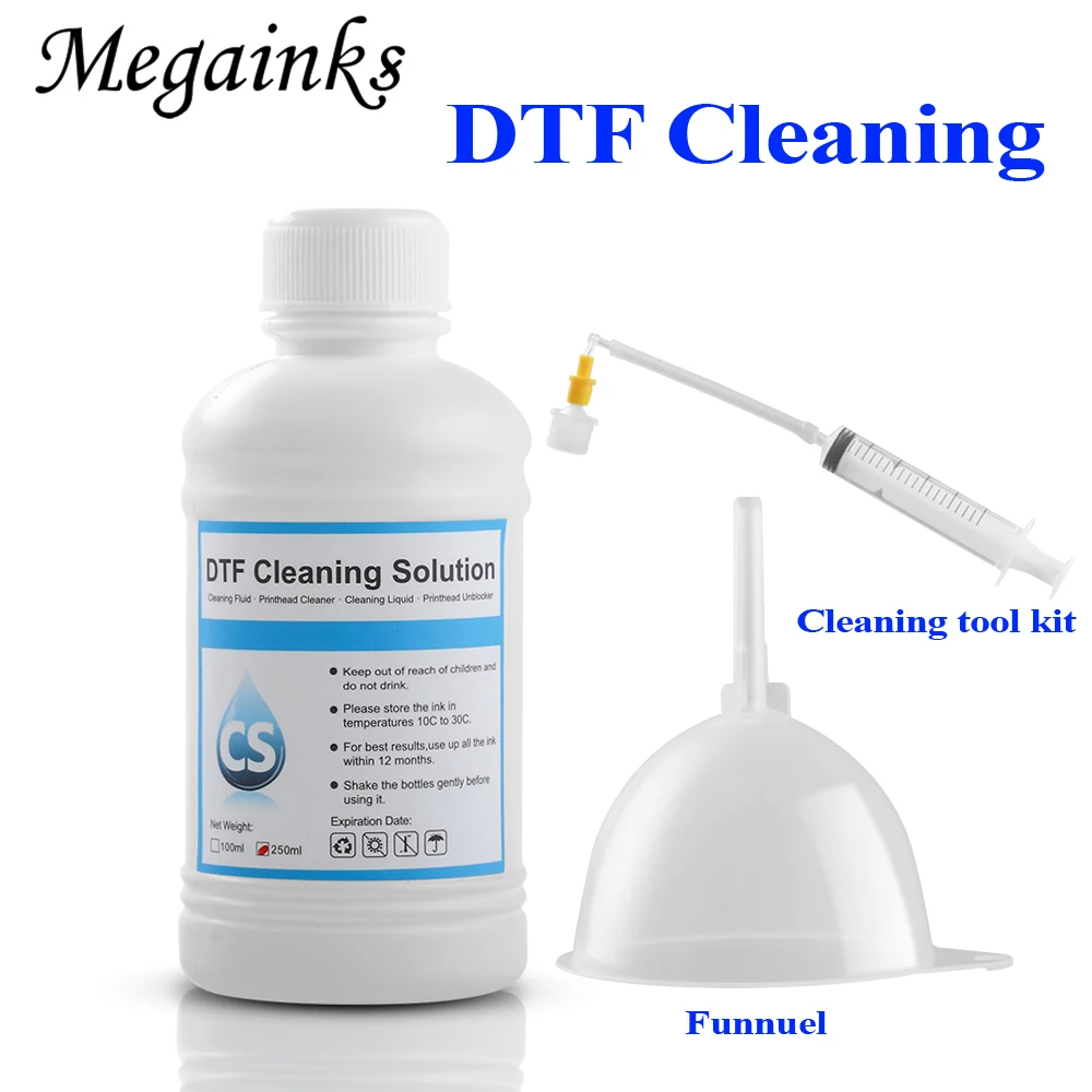 DTF tisztító depilatory 1000ML 500ML 250ML számára epson DX3 DX4 DX5 DX7 DX9 számára epson L1800 L805 L800 1390 DTF ink(textile ink)cleaning