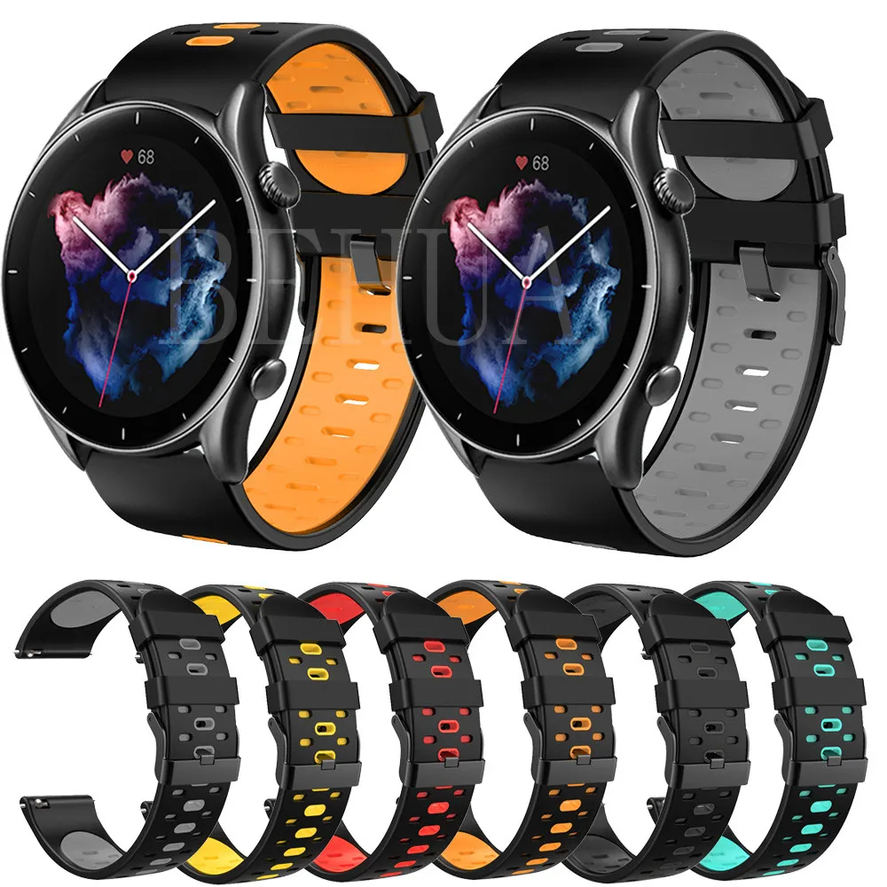 

Silicone 22mm Watchband For Amazfit GTR 3 Pro Strap Smart Wristband For Huami Amazfit GTR 2 2e GTR 47mm Stratos 3 2 2S Bracelet