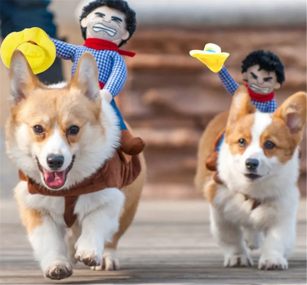 Gomaomi Pet костюм для собаки костюм Ковбой, наездник стиль одежды