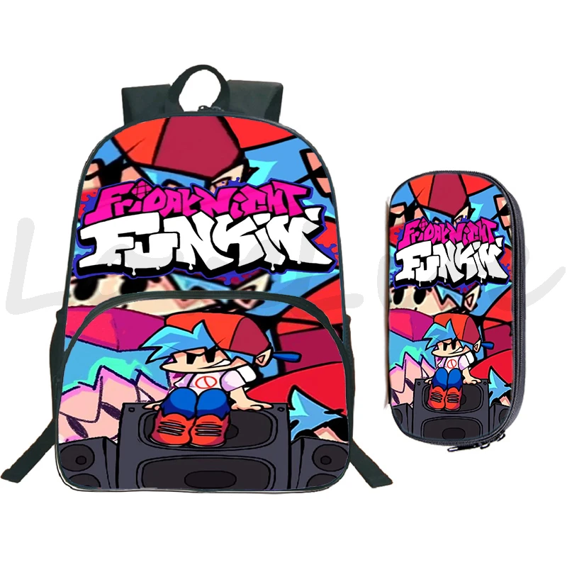 Fnf School Bag Friday Night Funkin Backpack 3D Video Game Anime Bagpack