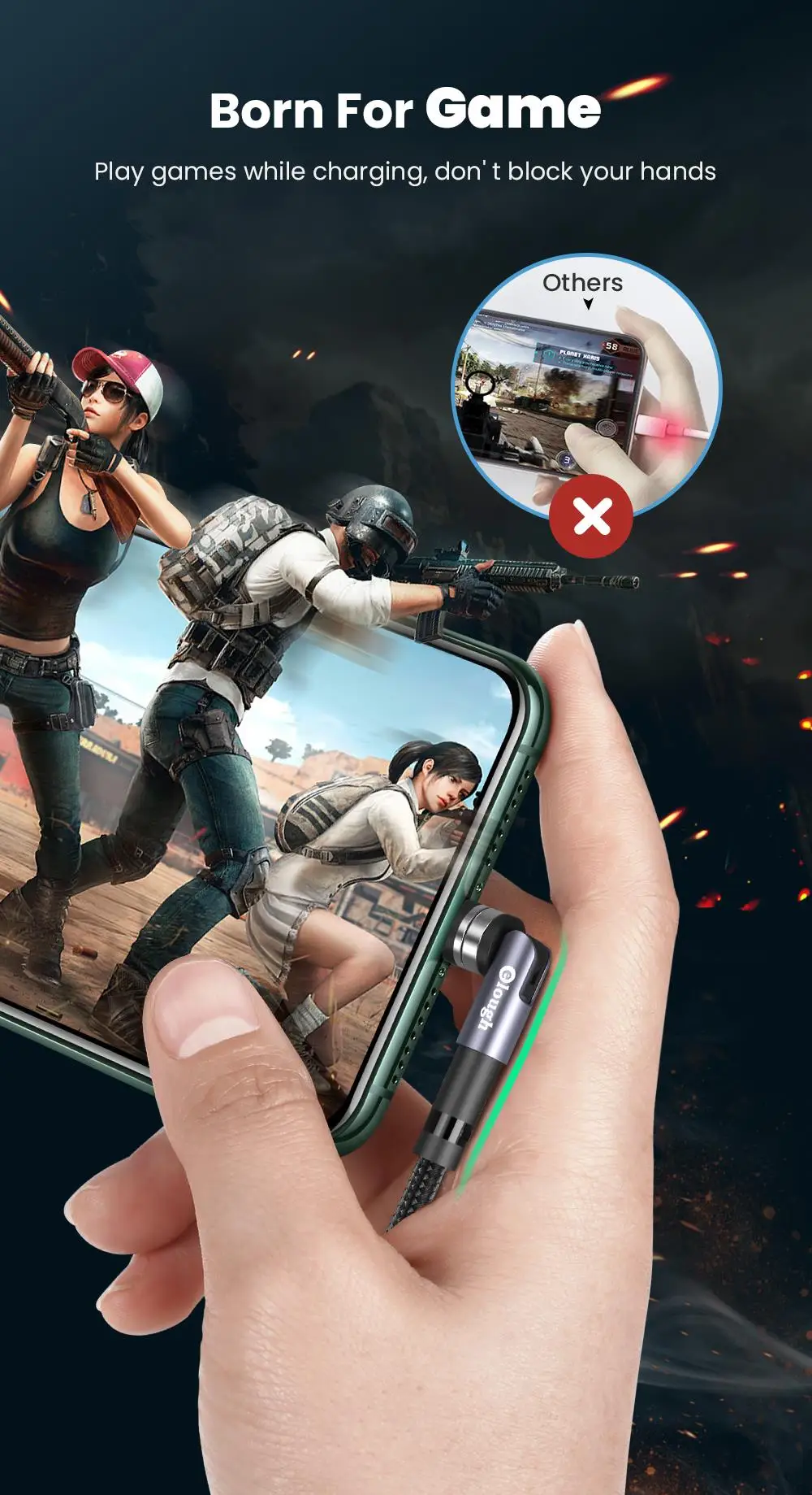 Elough 540 Rotate Magnetic Cable Fast Charging Magnet Charger Micro USB C Type C Cable For iPhone Xiaomi Mobile Phone Wire Cord