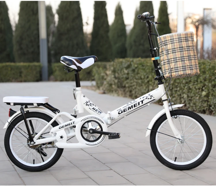 2020 folding bike 20 inch 16 inch children's bike multifunctional shock-absorbing bike free installation adult bike