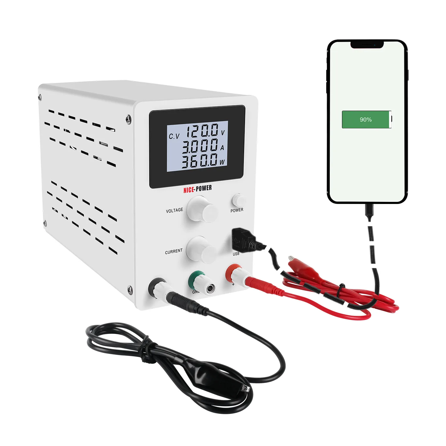 Wanptek 120 v 3a comutação ajustável fonte