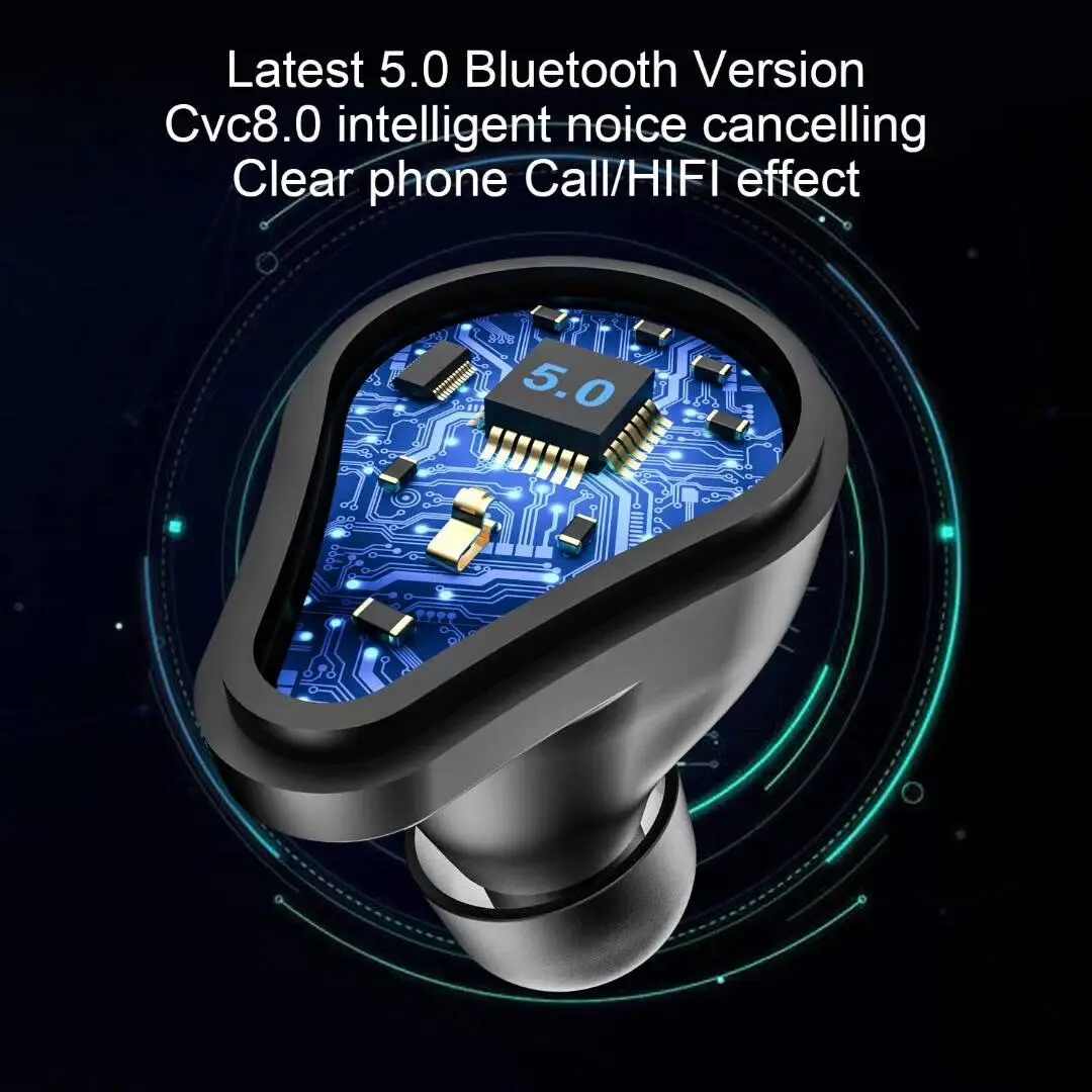 T10 TWS Bluetooth гарнитура Беспроводные спортивные наушники Bluetooth 5,0 стерео Водонепроницаемая смарт-гарнитура